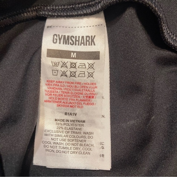 GYMSHARK Sz M Training Workout  Exercise Cropped Length Leggings - Picture 8 of 9